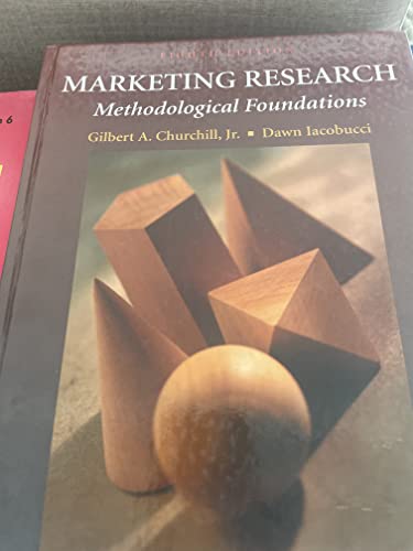 Marketing Research: Methodological Foundations