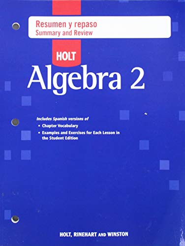Holt Algebra 2: Resumen Y Repaso / Summary and Review