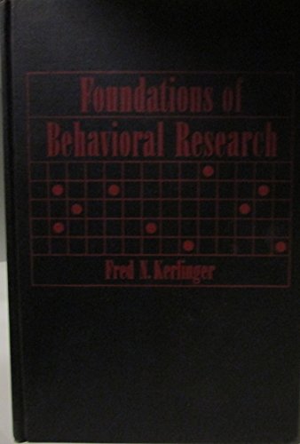 Foundations of Behavioral Research