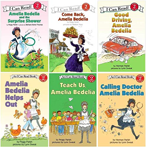 I Can Read Amelia Bedelia 6 Pack Set, Level 2 (Amelia Bedelia Helps Out, Good Driving Amelia Bedelia, Calling Doctor Amelia Bedelia, Come Back Amelia Bedelia, Amelia Bedelia and the Surprise Shower,