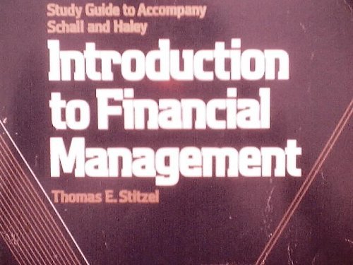 Title: Study Guide to Accompany Schall and Haley Introduc