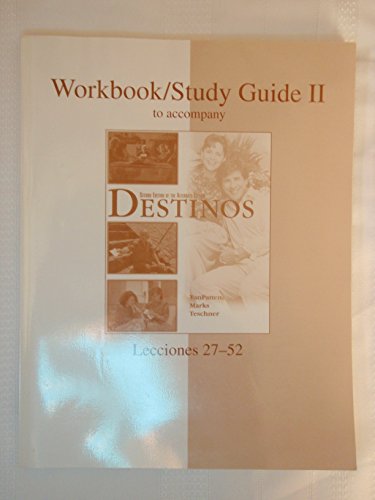 Workbook/Studyguide Vol. 2 t/a Destinos
