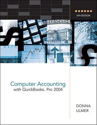 Computer Accounting with QuickBooks Pro 2004