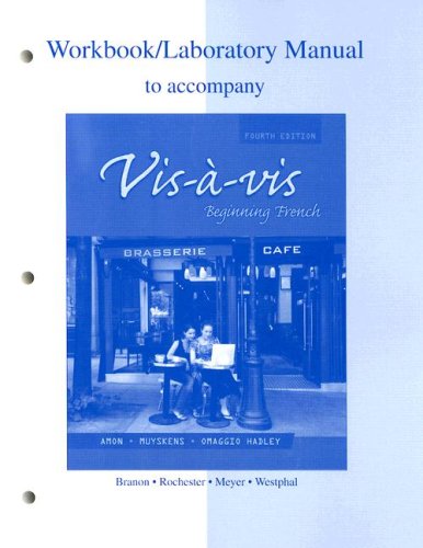 Workbook/Lab Manual to accompany Vis-à-vis: Beginning French