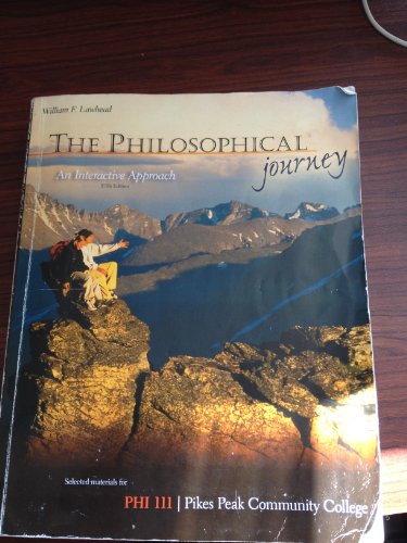 The Philisophical Journey Fifth Edition (PPCC PHI111) by William F. Lawhead (2011-01-01)