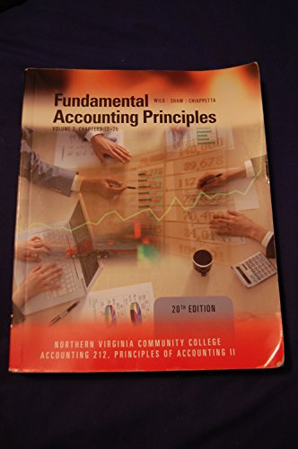 Fundamental Accounting Principles, Volume 2, Chapt