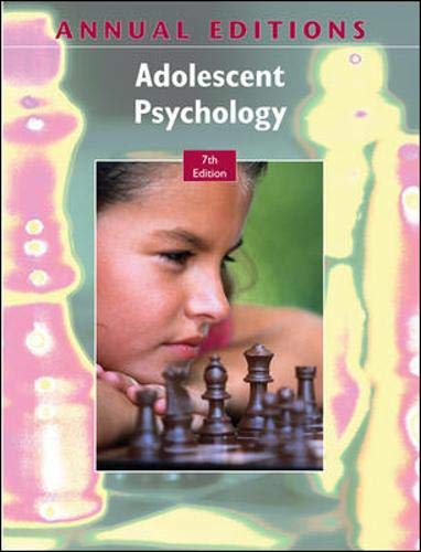Annual Editions: Adolescent Psychology, 7/e