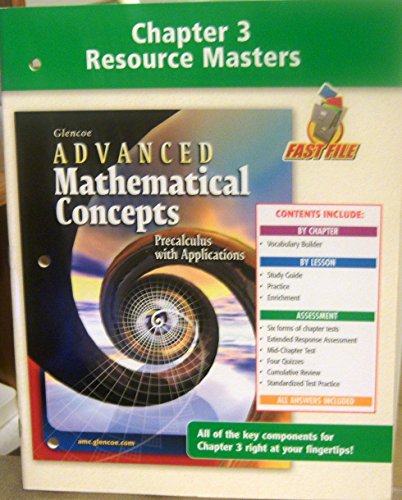 Chapter 3 Resource Masters to accompany Glencoe Advanced Mathematical Concepts: Precalculus with Applications (Chapter 3)