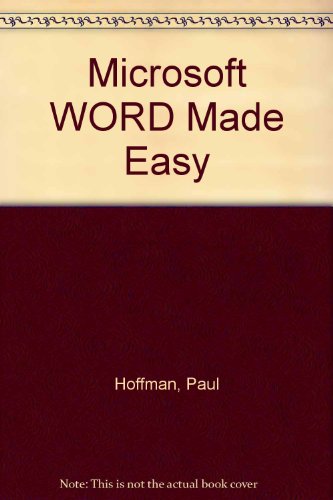 Microsoft WORD Made Easy