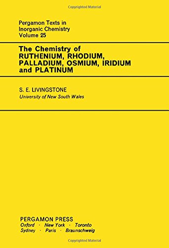 Chemistry of Ruthenium, Rhodium, Palladium, Osmium, Iridium and Platinum (Texts in Inorganic Chemistry)