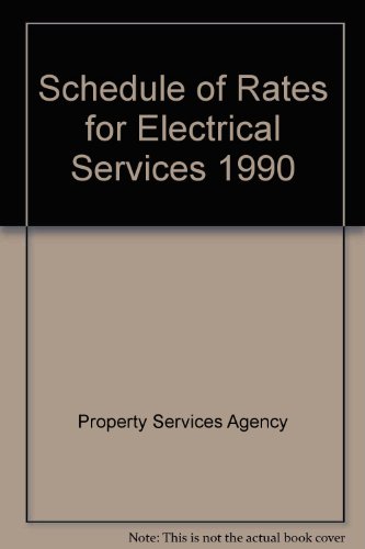 Schedule of rates: electrical services