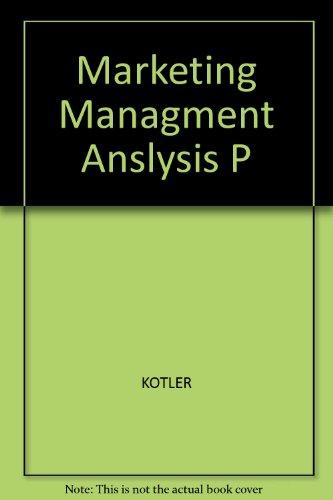 Marketing Managment Anslysis P