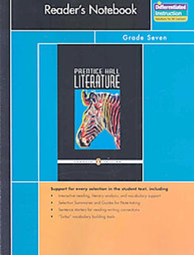 Prentice Hall Literature, Penguin Edition Reader's Notebook Grade 7
