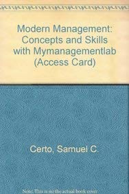 Modern Management Concepts and Skills + Mymanagementlab