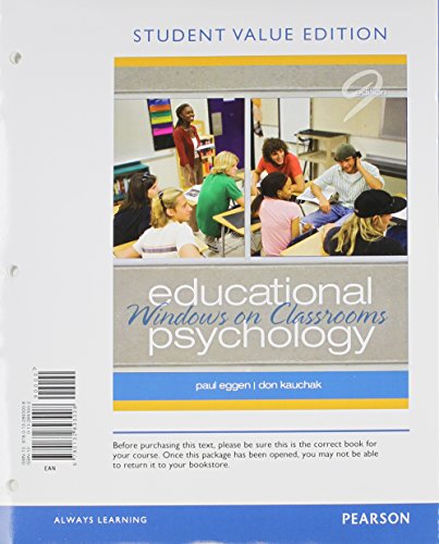 Educational Psychology: Windows on Classrooms