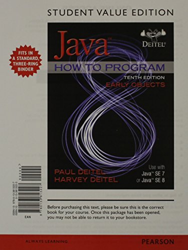 Java How to Program, Early Objects