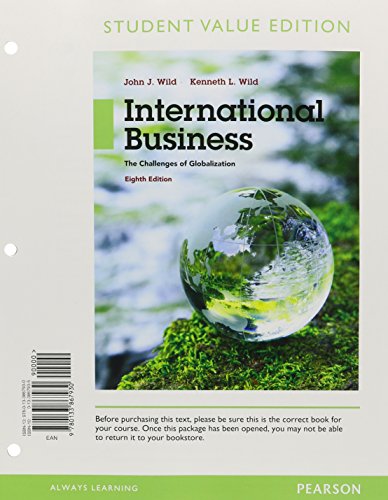 International Business: The Challenges of Globalization, Student Value Edition Plus Mylab Management with Pearson Etext -- Access Card Package