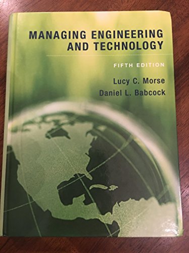 Managing Engineering and Technology: An Introduction to Management for Engineers