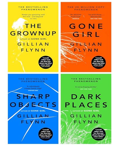 Gillian Flynn 4 Books Collection Set (Gone Girl, Sharp Objects, Dark Places & The Grownup)