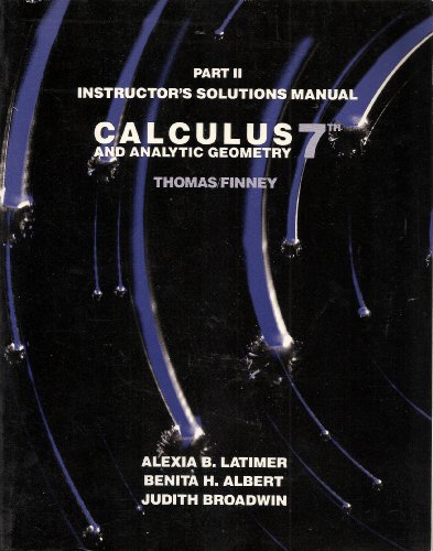Calculus and Analytic Geometry, Part 2: Instructor