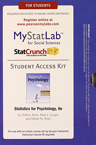 NEW MyLab Statistics with Pearson eText Access Code for Statistics for Psychology
