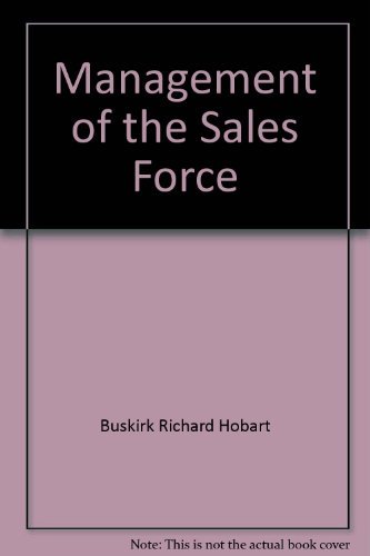 Management of the sales force