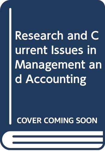 Research and current issues in management accounting