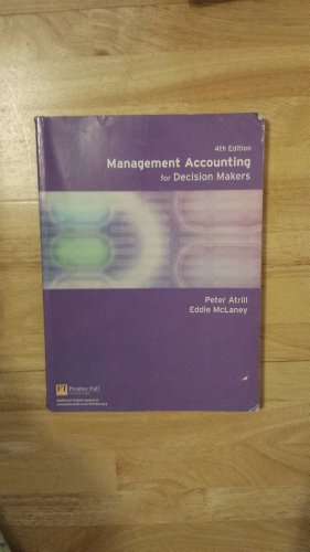 Management Accounting For Decision Makers