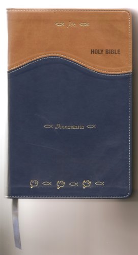 NIV, Gift Bible, Leathersoft, Tan/Blue, Red Letter Edition