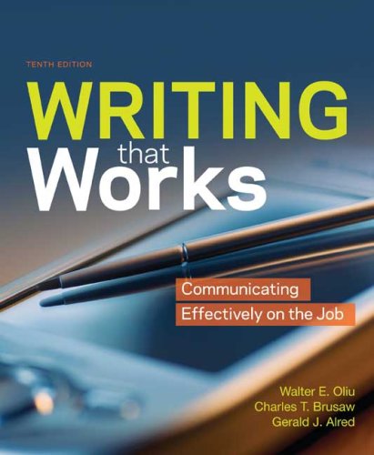 Writing That Works: Communicating Effectively on the Job