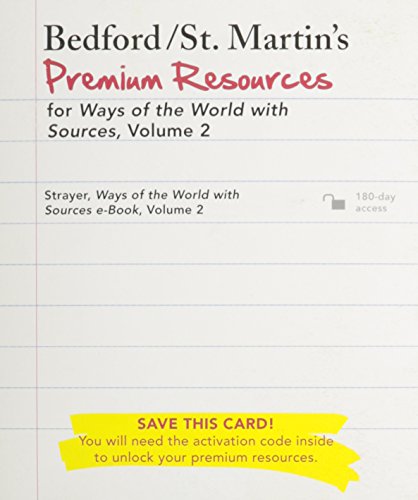 Ways of the World: a Global History With Sources E-book Access Card