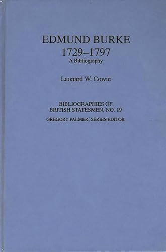 Edmund Burke, 1729-1797: A Bibliography