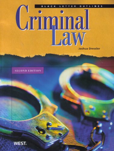 Black Letter Outline on Criminal Law, 2d (Black Letter Outlines)
