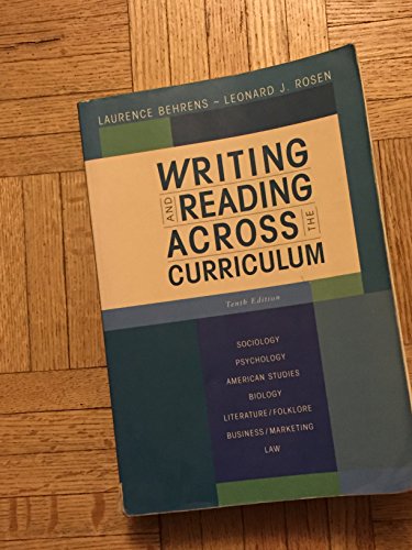 Writing and Reading Across the Curriculum