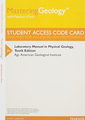 Matering Geology Studen Access Core Card: Laboratory Manual in Physical Geology