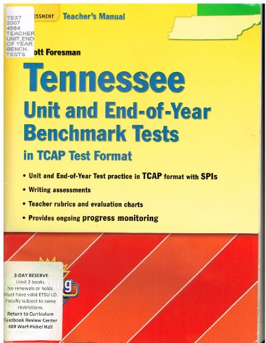 Teacher's Manual Assessment Unit and End-of-Year Benchmark Tests in TCAP Test Format (Scott Foresman Reading Street grade 5)