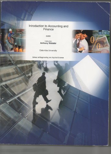 Introduction to Accounting and Finance E2261 (Columbia University)