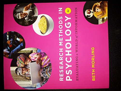 Research Methods in Psychology – Evaluating a World of Information 2e