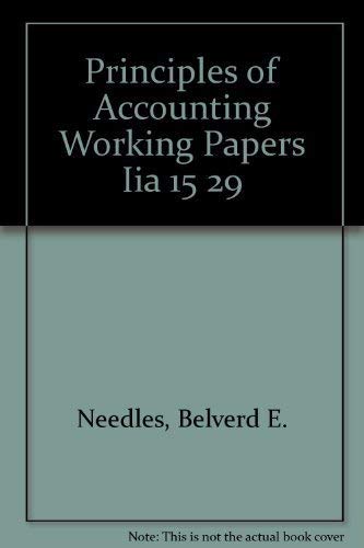 Principles of Accounting Working Papers Iia 15 29