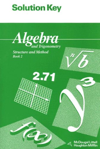 Algebra and Trigonometry: Structure and Method: Book 2