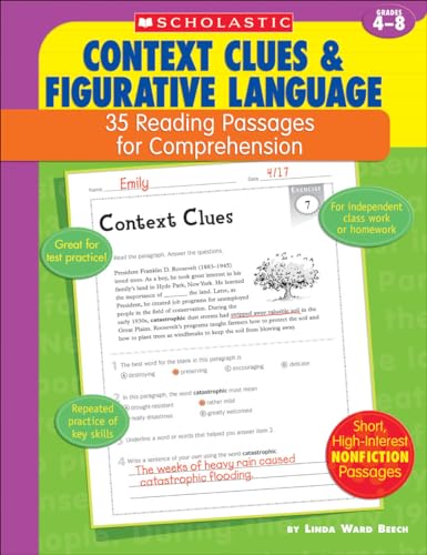 Context Clues and Figurative Language: 35 Reading Passages for Comprehension: Grades 4-8