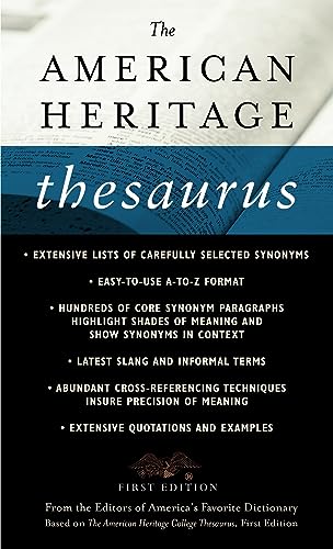 The American Heritage Thesaurus, First Edition