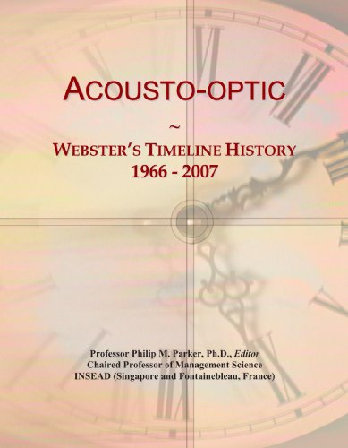 Acousto-optic: Webster's Timeline History, 1966 - 2007
