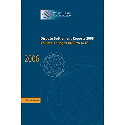 Dispute Settlement Reports 2006