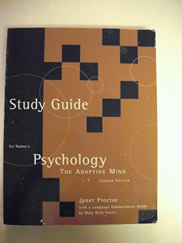 Study Guide for Psychology: The Adaptive Mind