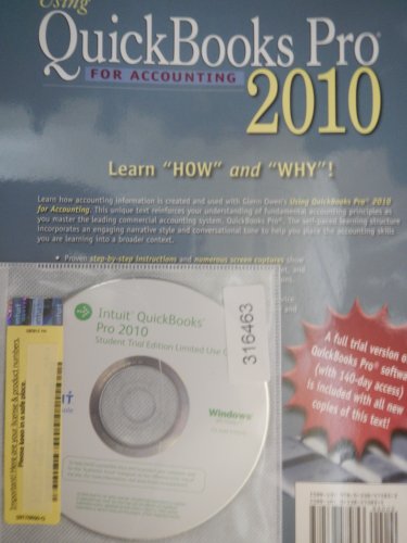 Using Quickbooks Pro 2010 for Accounting (with CD-ROM)