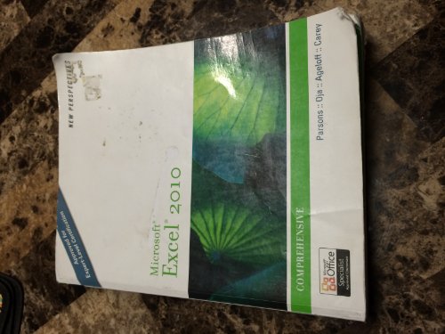 New Perspectives on Microsoft Excel 2010: Comprehensive (New Perspectives Series: Individual Office Applications)