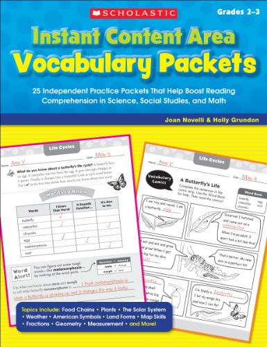 Instant Content Area Vocabulary Packets: 25 Independent Practice Packets That Help Boost Reading Comprehension in Science, Social Studies, and Math: Grades 2-3