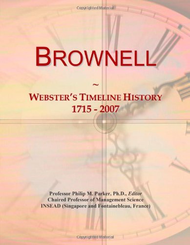 Brownell: Webster's Timeline History, 1715 - 2007