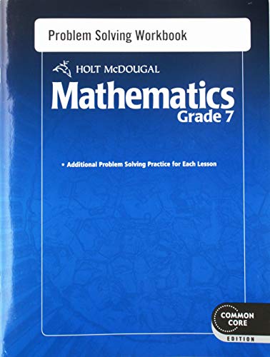 Holt McDougal Mathematics: Problem Solving Workbook Grade 7